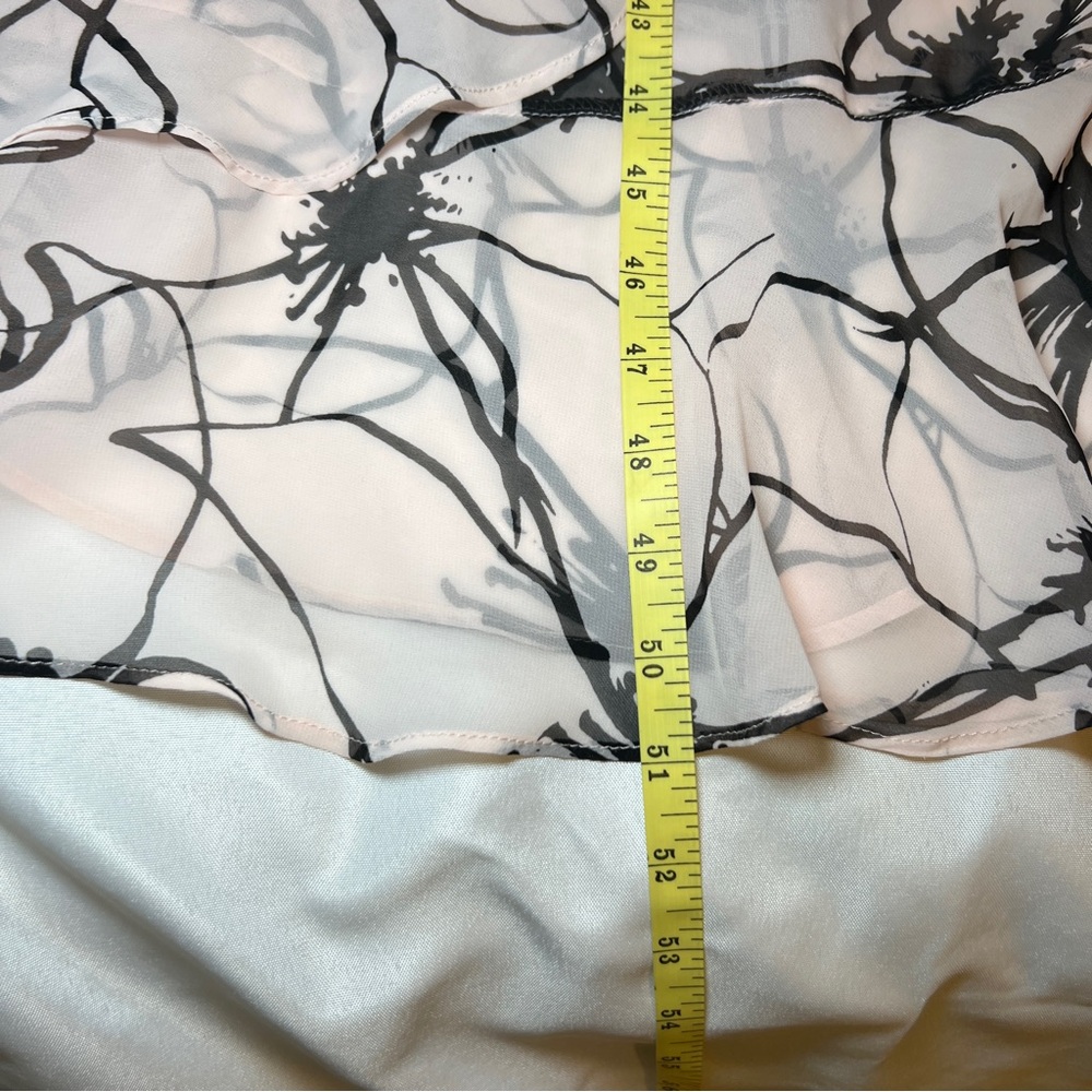 Banana Republic Baby Pink and Black Flowy Floral‎ Maxi Dress Size 4 - Picture 13 of 16